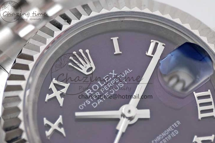 Steel NH05 28 904L Roman Edition Dial on Bracelet SS DateJust President TWF Purple Best Lady Markers 1:1 0123